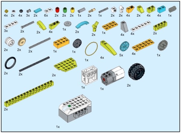 Инструкция из 113 деталей модели Веселый автопоезд для Lego WeDo 2.0