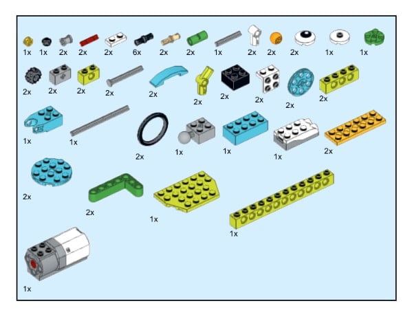 Инструкция из 65 деталей модели Щенок для Lego WeDo 2.0