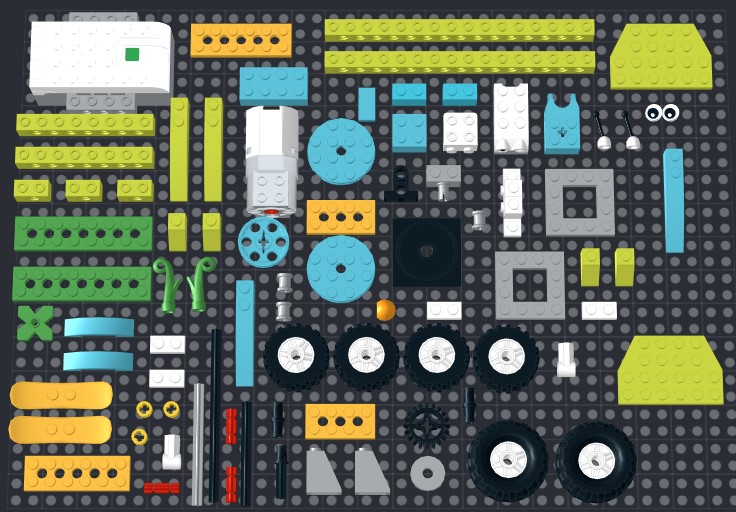 Скачать инструкцию из 93 деталей модели Трактор с прицепом для Lego WeDo 2.0