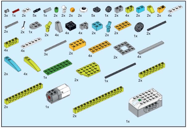 Инструкция из 111 деталей модели Паук для Lego WeDo 2.0