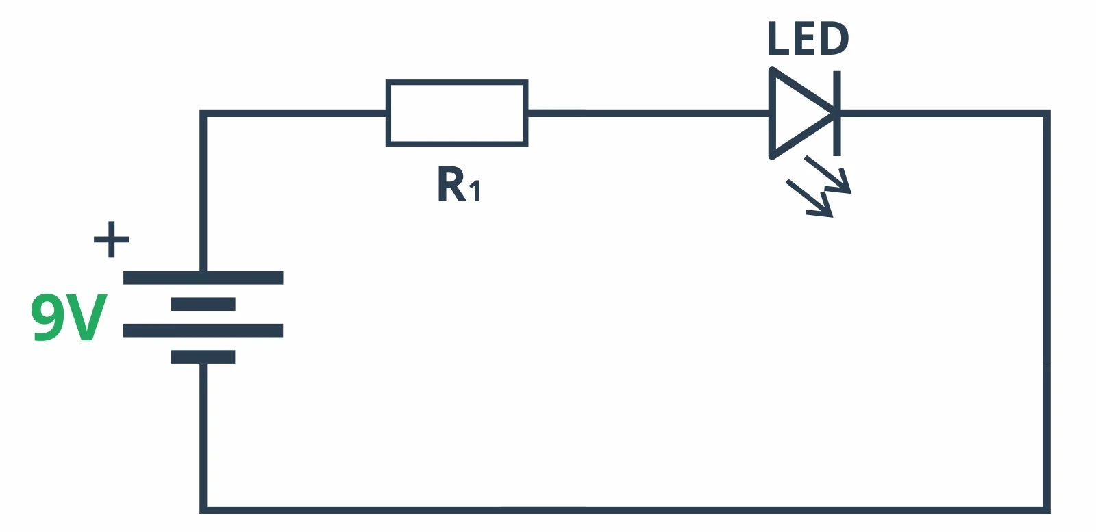 Принципиальная схема подключения светодиод