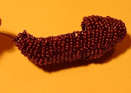 Плетение лаптей из бисера